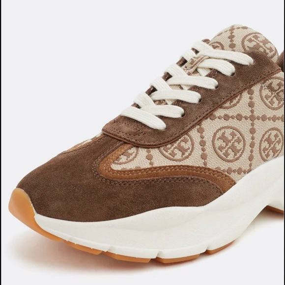 Tory Burch Brown and Cream Sneakers - Picture 2 of 7